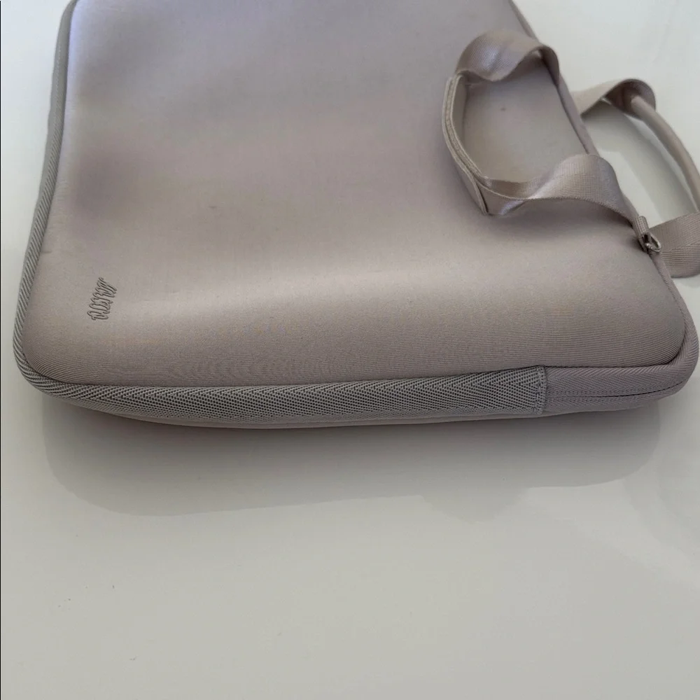 Silver Laptop Briefcase with Padded Handle